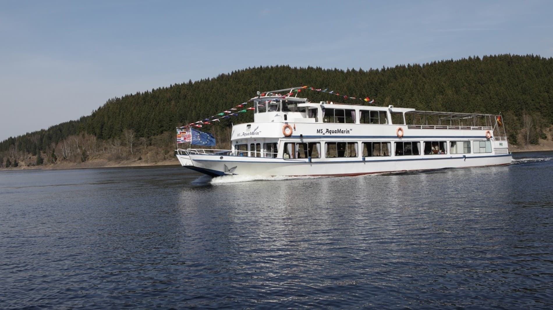 MS AquaMarin auf dem Okerstausee